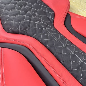 Fundas de Asiento de Coche de Cuero Nappa Rojo Personalizadas para <span class=keywords><strong>BMW</strong></span> M3, Reemplazo Completo para Asientos Delanteros - Product Image 4