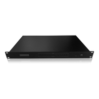 HUAIN 16*16 DSP Processeur Matriciel Audio Numérique Logiciel de Contrôle du Volume Interface RS232/RJ45 16x16 I/O Noir pour la Maison