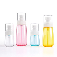 Flacon pulvérisateur cosmétique PET mignon blanc avec pulvérisateur à filetage, couvercle anti-poussière transparent, étanchéité parfaite, conteneur de voyage portable