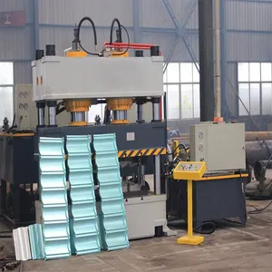 Máquina de fabricación de tejas de metal recubiertas de Piedra Romana doble, máquina de moldeo hidráulico para Tejas