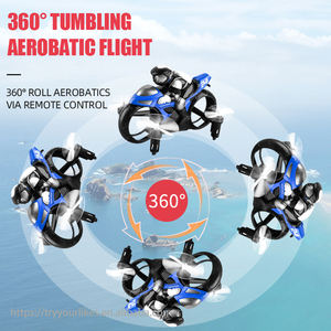 EPT 2.4G Rc 360 Flip tanah terbang & langit amfibi berkendali jarak jauh mainan Drone sepeda motor untuk anak-anak - Product Image 6
