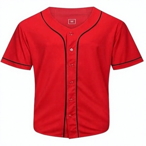 Ropa Deportiva Transpirable de Béisbol/Sóftbol para Hombre y Mujer, Tallas Grandes, Antibacteriana, Protección UV, Jersey Liso de Manga Corta - Product Image 1
