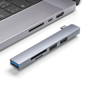 <strong>USB</strong> Hub 5-<strong>in</strong>-1 with 3*<strong>USB</strong> Ports and <strong>USB</strong> 2.0 SD/TF <strong>Card</strong> <strong>Reader</strong> for Laptop Typc Hub Cordless Tight &amp; Fit <strong>in</strong> Stock - Product Image 2