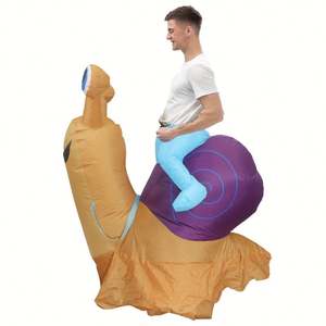 Niño <span class=keywords><strong>adulto</strong></span> inflable gigante amarillo montar Caracol soplado <span class=keywords><strong>disfraz</strong></span> Halloween carnaval fiesta - Product Image 4