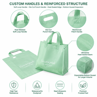 Sac de shopping personnalisé en PP/PVC dépoli, élégant sac cadeau pour vêtements de créateurs, soins de la peau et boutiques de luxe