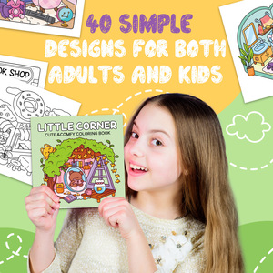 Livre de <span class=keywords><strong>coloriage</strong></span> pour enfants, adultes et adolescents, avec des activités quotidiennes mignonnes et confortables pour la relaxation, des espaces confortables, des moments de <span class=keywords><strong>coloriage</strong></span> pour filles - Product Image 2