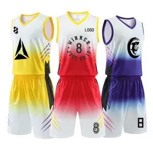 Yeni ürün fabrika doğrudan satış spor hızlı kuruyan degrade basketbol takım elbise ebeveyn çocuk fon basketbol forması