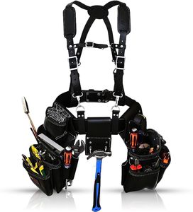 100% chính hãng đầy đủ Hạt Da công cụ vành đai <span class=keywords><strong>Pouch</strong></span> túi thoải mái trở lại hỗ trợ công cụ túi với treo - Product Image 6