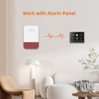 Mini sirène d'alarme sans fil RF433 portable d'extérieur, étanche IP65, 120 dB, système de sécurité plus puissant