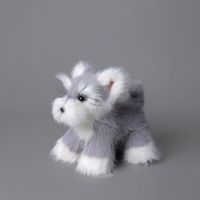 Peluche réaliste de chien de simulation en gros, jouet en peluche personnalisé Schnauzer, Caniche, Westie, poupée pour cadeau d'anniversaire pour enfants