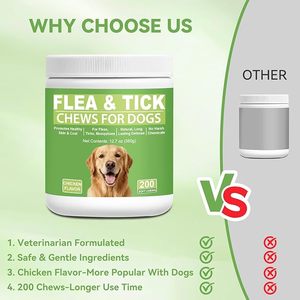 <strong>Flea</strong> <strong>Tick</strong> Prevention <strong>Dog</strong> Soft Chews Natural Immune Support Garlic Powder Vitamins Minerals Skin Coat Health All Breeds Ages - Product Image 6