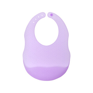 Bavoir pour bébé Yoyo, en silicone imperméable, type arc, violet, 0-12 mois, accessoire d'alimentation pour enfant - Product Image 4