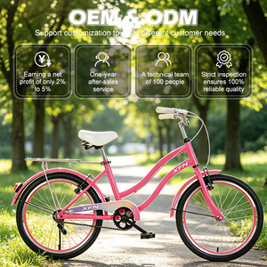Vélo de plage classique pour femmes de 26 pouces - Vélo confortable à cadre en acier pour les trajets en ville (prix de gros) - Product Image 1