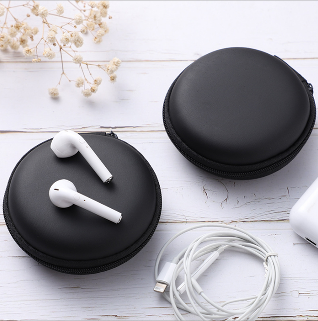 Factory Custom Logo Custom Design Waterproof Shockproof Dustproof Durable EVA Black Portable Earbud Headphone Case Travel
