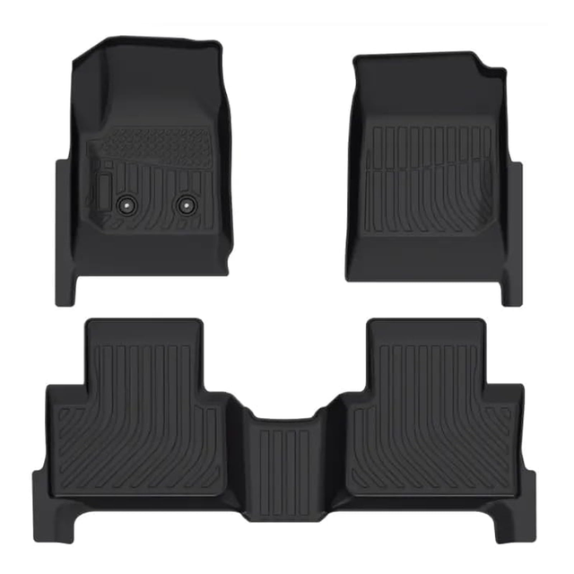 NOVISON OEM Fully Extended Coverage Deep Dish Luxury TPE Waterproof Black Full Set Car Mats-Laser Cut for Shuttle Ranger Mobilio