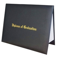 Porte-certificat classique en carton style livre 2027, avec couverture en similicuir lisse, pour diplôme, récompense et rangement de documents