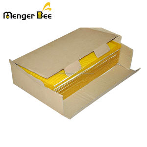 แผ่นรังผึ้งสำเร็จรูป MengerBee ใหม่สำหรับขายส่ง - ผลิตจากขี้ผึ้งธรรมชาติ 100% ขนาด/น้ำหนักตามสั่ง ขนาดเซลล์ 5.4 มม./4.9 มม. สีเหลือง สำหรับใช้ในเชิงพาณิชย์ - Product Image 6