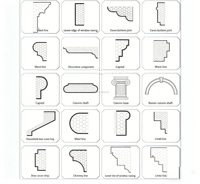 Éléments décoratifs extérieurs en mousse de polystyrène résistants à l'humidité, design contemporain, durables, écologiques pour villa, hôtel, bureau
