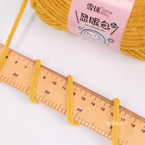 Boule de neige sac remarquable 2 laine à la main bricolage tricot poupée boule de laine grossière soie brillante maison couverture écharpe ligne - Product Image 5