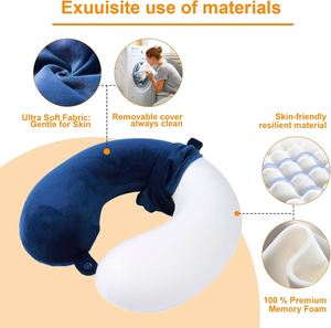 หมอนรองคอรูปตัวยูหลากสี ทำจากเมมโมรี่โฟม สำหรับเดินทางบนเครื่องบิน - Product Image 4