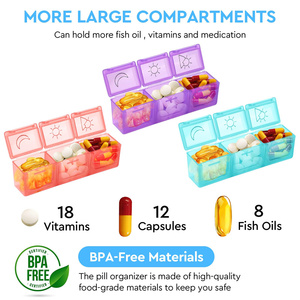 Estuche para pastillas de 30 días, organizador de medicamentos para medicamentos vitamínicos, estuche de transporte de viaje, botiquín de primeros auxilios, bolsa de viaje - Product Image 4