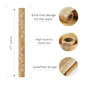 Wholesale Snowflake Matte Craft <b>Paper</b> Printed Christmas Wrapping <b>Paper</b> Roll Fruit Gift Packing <b>Paper</b> - Product Image 2