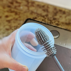 High-quality, low-price long-handled silicone <b>bottle</b> magical <b>brush</b> for washing cups, household cup <b>brush</b>, Easter gift - Product Image 4