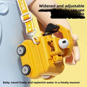 JWH OEM高美学价值挖掘机塑料水瓶大容量卡通设计学生户外活动 - Product Image 5