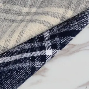 100% cotton woven yarn dyed check both side brush import gingham fabric from china