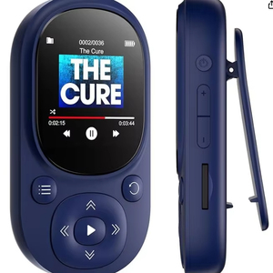 Lecteur MP3 en alliage d'aluminium avec clip, 32 Go intégrés, Bluetooth 5.0, lecteur de musique sans fil, prend en charge les cartes TF et la radio FM, idéal pour le sport, la course à pied et la salle de sport - Product Image 1