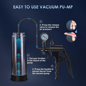 Männer Sexspielzeug zur Vergrößerung Vakuum <span class=keywords><strong>Penis</strong></span> pumpe Vergrößerung gerät Männliche Vergrößerung pumpen verlängerung mit 1 Stück Vagina-Ärmel-Hahn pumpen - Product Image 4