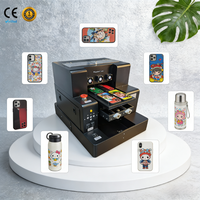 Printer UV DTF A4 Flat Bed Otomatis All-in-One dengan Kepala Cetak XP600 untuk Transfer Stiker Kulit, Kristal, Cangkir, Helm, Mug
