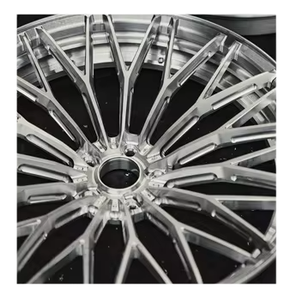 JJSEES Llantas de Lujo Cóncavas Profundas Plateadas Pulidas de 22 Pulgadas de Aluminio Forjado para <span class=keywords><strong>Bentley</strong></span> <span class=keywords><strong>Continental</strong></span> - Product Image 5