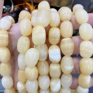 ลูกปัดหินกลม CH-JDB0172 ลูกปัดหินธรรมชาติ ลูกปัดกึ่งอัญมณี สีขาวนม ลูกปัดแบบร้อย ขายส่ง - Product Image 1