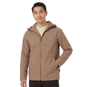 Men's <b>Waterproof</b> Breathable Anti-Bacterial Quick Dry Windbreaker <b>Jacket</b> Full Zipper Hooded Collar Nylon Lining Customizable - Product Image 1