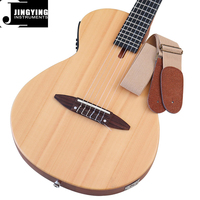 2024 Jingying Music Guitare en bois professionnelle, 39 pouces 6 cordes épicéa placage Top Guitare classique Guitare classique silencieuse avec égaliseur