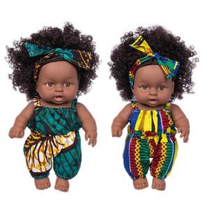 Vente en gros de poupées africaines noires bouclées de haute qualité de 8 pouces poupées Reborn en vinyle pour filles jouets pour bébés à habiller - Product Image 2