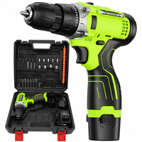 Kit de perceuse sans fil 2-en-1 avec 3 batteries et chargeur, outils électriques domestiques, embouts de tournevis, vente en gros OEM