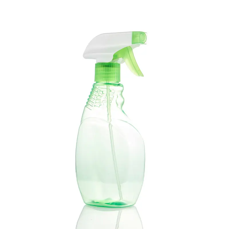 Botol plastik transparan, botol pemicu pembersih disinfeksi alkohol dengan tombol tangan 300ml 400ml 500ml 750ml