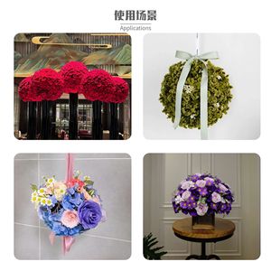 Bolas de espuma para flores, hebras de espuma verde, 12 bolas envueltas en malla para arreglos florales de boda, decoraciones de jardinería - Product Image 3