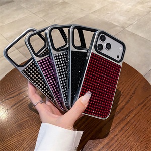 Funda para iPhone 15 con Pedrería Fijada Firmemente, Proceso de Galvanoplastia Multicapa, Carcasa Rígida de <span class=keywords><strong>PC</strong></span> Duradera, Parte Trasera Adornada con Joyas - Product Image 3