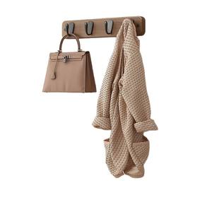 ชั้นวางเสื้อโค้ทติดผนังรูปคลื่นไม้ไผ่ของ Nfs พร้อมที่ใส่กุญแจและที่แขวนกระเป๋า - Product Image 5