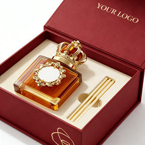 High Quality Custom Luxury <b>Reed</b> <b>Diffuser</b> Gift Box Magnetic Book Style Rigid Packaging EVA Insert Gold Foil Stamping Logo Factory - Product Image 2