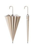 Parapluie OEM personnalisé avec logo, à ouverture automatique, poignée en J, bord festonné lotus, 16 baleines, pour femme, cadeau de marque