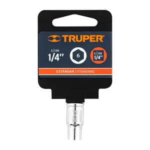 Boîte de douilles à 6 points de 6 1/4 po, entraînement 1/4 po, TRUPER - Product Image 3