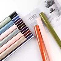 Fleur coréenne translucide couleur Cellophane papier d'emballage 58cm * 10Yard OPP gelée Film étanche Floral Bouquet emballage PE