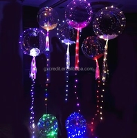 Ballons de fête en gros, ballons à bulles Bobo en TPU transparent de haute qualité avec lumière LED pour la décoration de fête