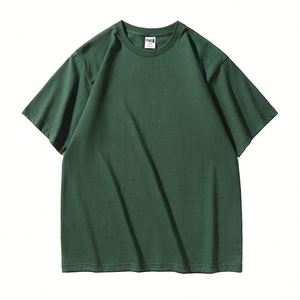T-shirt noir DTF coupe classique pour homme, grande taille, haute qualité, échantillon personnalisé, sérigraphié, blanc vierge, 100 % coton - Product Image 3