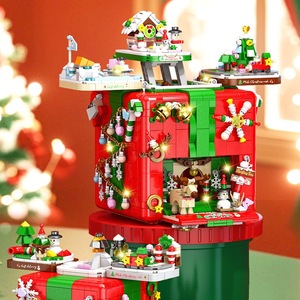 Coffret Cadeau de Noël : Ensemble de Blocs de Construction DIY, Modè<span class=keywords><strong>le</strong></span> de Décoration de Noël <span class=keywords><strong>Père</strong></span> Noël, Vente <span class=keywords><strong>en</strong></span> Gros de Kits de Blocs de Construction - Product Image 1