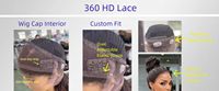 Perruque Lace Front Personnalisée en Cheveux Humains Vierges, Cheveux Longs, Haute Densité, Cuticules Alignées, Double Drawn HD pour Perruque